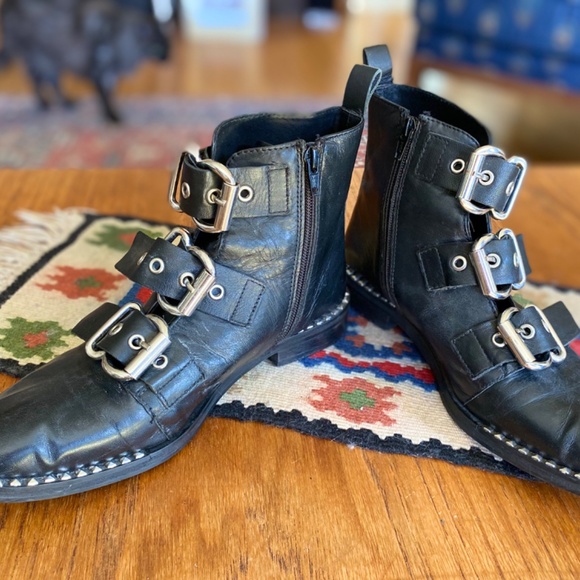 Topshop leather buckled boots - Picture 4 of 5